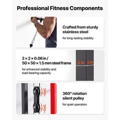 LAT Pull Down Machine, 2 – in – 1 Row Cable Machine, Cable Machines Home Gym