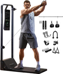 Gym Monster 2 Smart Home Gym & Rowing Bench with Adjustable Weights Bundle