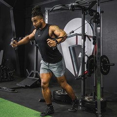 Titan Fitness Plate-Loaded Adjustable Multi-Station Functional Trainer, 660 lb,…