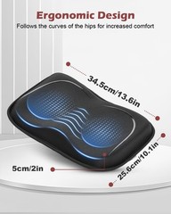 Fitense Rowing Machine Seat Cushion for The Concept 2 Black