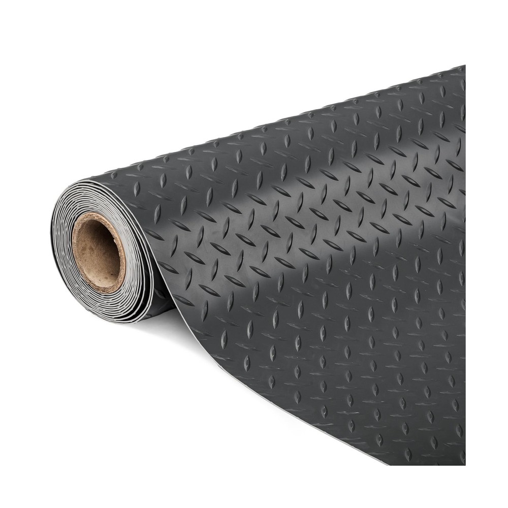 TUFFIOM 7.5×22 FT Garage Floor Mat, Thickened Diamond Plate PVC Garage Mats F…