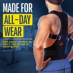 FlexGuard Posture Corrector for Women and Men (Large Large (Pack of 1), Black