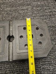 ( QTY 2 ) 12.5 Pound Each BackPack Plate Vinyl Machine Weight Black