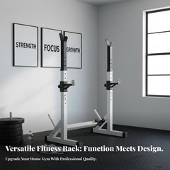 Adjustable Squat Rack Stable & Sturdy Bench Press Stand Heavy Duty