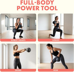 20 Lb Soft Training Kettlebells for Home Gym, Shock-Absorbing Base, Kettlebell w