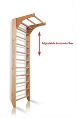Wooden playground for home-Kids and adults wooden sport ladder with Swing set