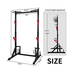 CANPA Multifunction Power Rack with Pull up Bar, Heavy Capacity and Adjustabl…