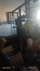 Home Workout Station With All The Peices On It