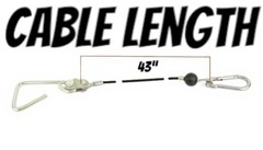 2 x 43″ Long Replacement Cables For Bowflex Xtreme, Blaze, Sport, PR1000 – PAIR