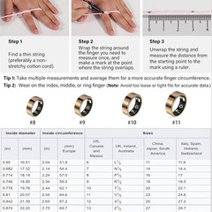 Smart Ring Health Tracker, IP65 Waterproof Monitor for Heart Rate & Fitness .