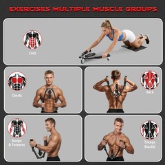 Twister Arm Trainer, 3-in-1 Adjustable Hydraulic Power Chest Workout Equipmen…