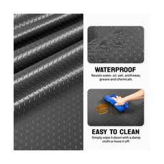 TUFFIOM 7.5×22 FT Garage Floor Mat, Thickened Diamond Plate PVC Garage Mats F…