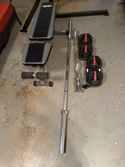 Marcy SM8117 Adjustable Steel Squat Rack Home Gym Bench Press Black