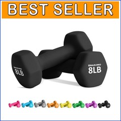 Hexagonal Neoprene Dumbbells Pair, 8lb – Perfect for Yoga & Strength Training–