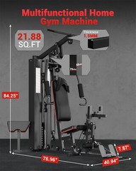 Multifunctional Home Gym Equipment Home Gym Station with Pulley System 150LBS