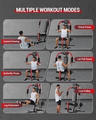 Multifunctional Home Gym Equipment Full Body Workout Station with Pulley System