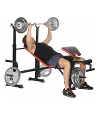 Foldable Adjustable Incline Decline Bench With Rack Leg Developer NEW