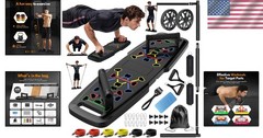 Versatile Push Up Board with Foldable Bar and Ab Roller for Total Body Strength