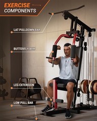 Home Gym, Multifunctional Workout Equipment with Leg Press, Exercise Equipment f