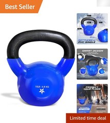 Solid Cast Iron Kettlebell with Stability – 5-100 LB for Progressive Strength