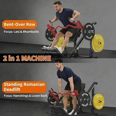 Linear Row Machine Home Gym Back Workout Machine with Plate-Loaded Smith Row💥