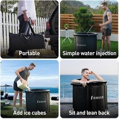 Ice Bath Tub Ice Bath Tub for Athletes Recovery Cold Plunge Tub Outdoor Portable