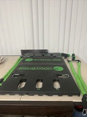 BODY BOSS Home Gym Workout System Portable Green Resistance Bands Only Free Ship