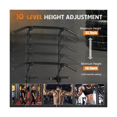 SogesHome Power Tower Pull Up Bar and Dip Station, Height Adjustable Dip Stan…