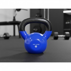 15LB Vinyl Coated Kettlebell Set – Durable Cast Iron for Strength Training