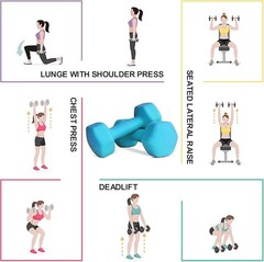 Home Gym Equipment Weights Set Cast Iron Neoprene Dumbbells for Strength Yoga