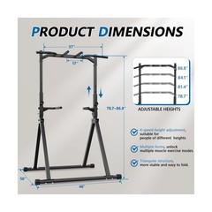 Pull Up Station Pull Up Bar for Home Gym Equipment Dip Station Power Tower St…
