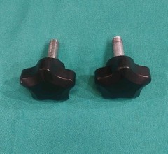 Bowflex Ultimate 1 Pair of Threaded Lock Knobs For Leg Extension Seat Rail OEM.