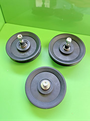 Cable Pulley Wheels 3 Pisc Home Gym Or Many Project 4.5 X 3/4 Inch