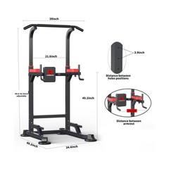 Power Tower Dip Station Workout equipment Pull up Bar for Home Gym Adjustable…