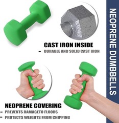 Versatile 4 lb Hexagonal Neoprene Dumbbell Pair for All Ages & Fitness Levels
