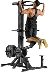 Assisted Pull up Machine, GMWD 600LBS Leverage Assisted Chin and Dip Machine, 4
