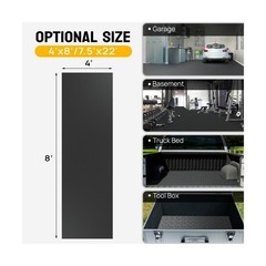 TUFFIOM 7.5×22 FT Garage Floor Mat, Thickened Diamond Plate PVC Garage Mats F…