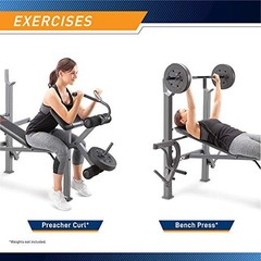 Standard Weight Bench Incline with Leg Developer and Butterfly Arms,