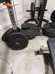 Bells of Steel & Rogue Adjustable Steel Home Gym Power Rack Bench Barbell Plates