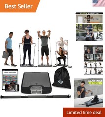 All-in-One EVO Gym: Compact 220 lbs Strength Training Equipment & Accessories