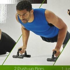 GAIAM Home Gym Kit, Includes Jump Rope, Push-Up Bars, Ab Wheel, Resistance Tube