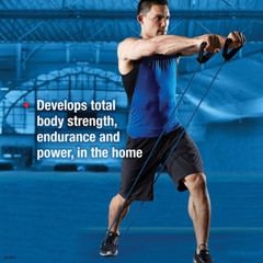 Home Gym Essentials Kit, Includes Jump Rope, Push-Up Bars, Ab Wheel and Medium R