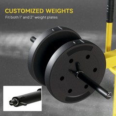 Seated Calf Raise Machine Adjustable Yellow Steel Gym Equipment