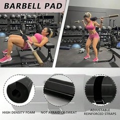 9-Piece Barbell Pad Set With Hip Bands, Lifting Straps & Ankle Straps – Gym Kit