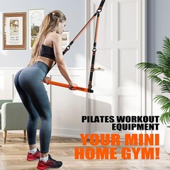 KUTIZE Pilates Bar Kit with Resistance Bands, Equipment, 1-Orange