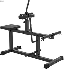 Soozier Seated Calf Raise Machine, Adjustable Calf Machine Leg Extension,Black