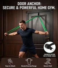 TREKONPEAK Resistance Bands for Working Out, Yellow+Red+Black+Purple+Green
