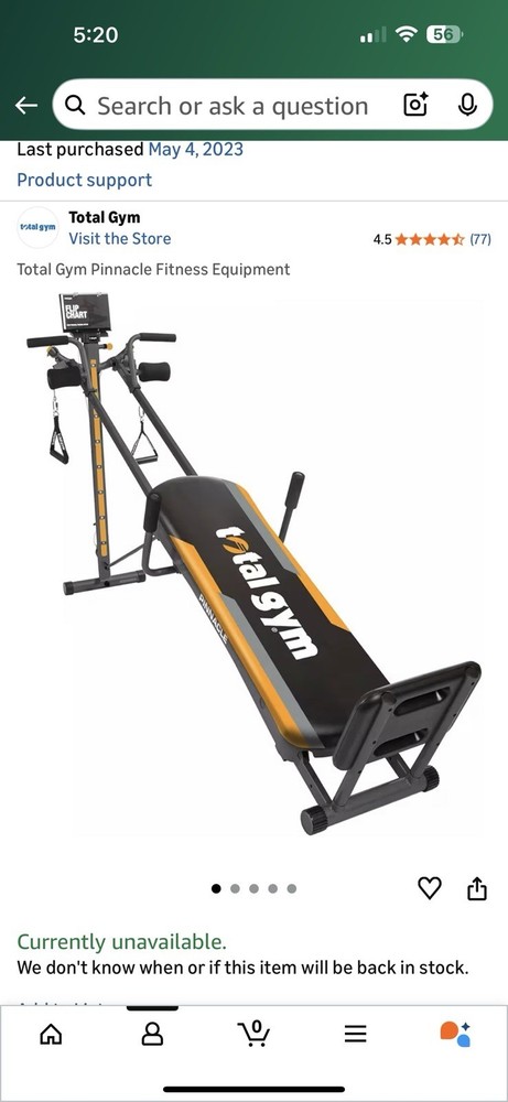 Total Gym FIT Home Fitness Folding Full Body Workout Exercise Equipment Machine