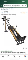 Total Gym FIT Home Fitness Folding Full Body Workout Exercise Equipment Machine