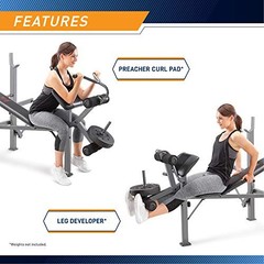 Standard Weight Bench Incline with Leg Developer and Butterfly Arms,